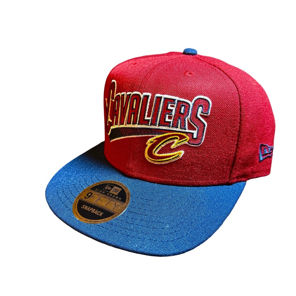 New Era 9FIFTY Cleveland Cavaliers Cavs NBA Retro Tail Snapback Hat Maroon OSFA